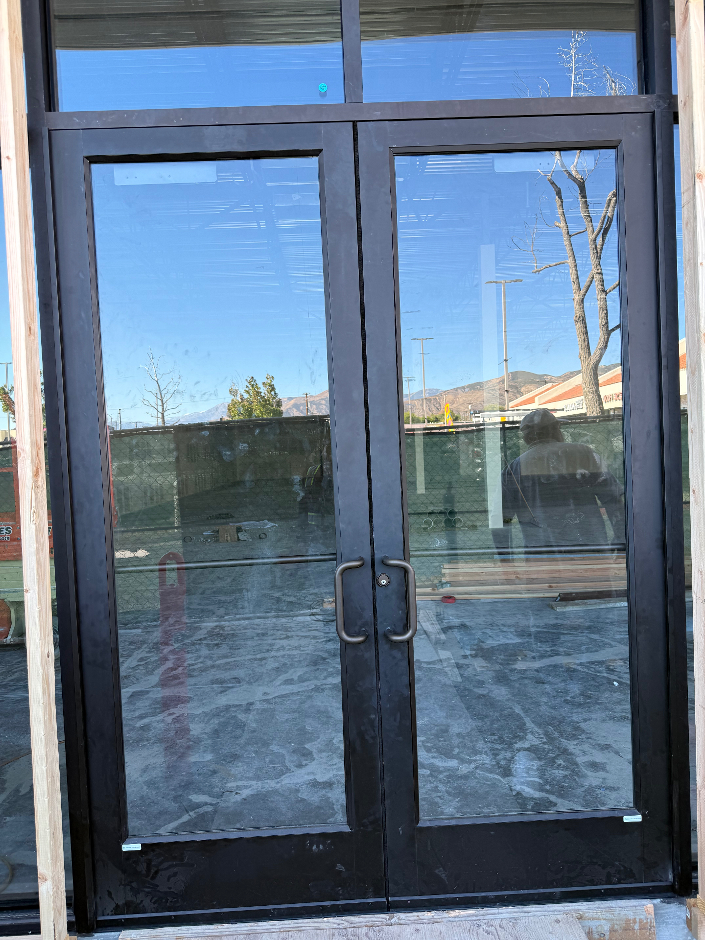 Black Frame Glass Doors — Storefronts